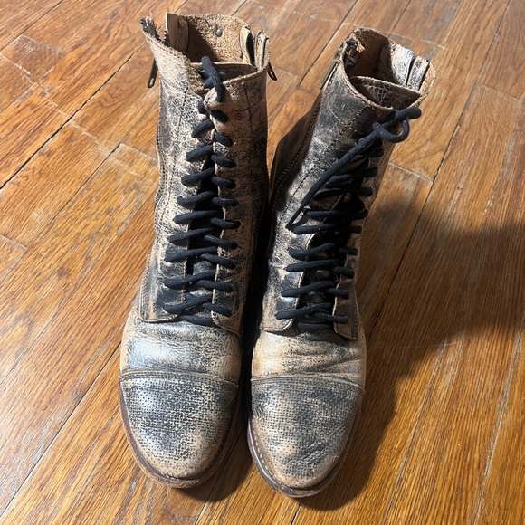 Extremely comfortable Bed|Stu Bed Stu lace-up distressed boots - Picture 2 of 5